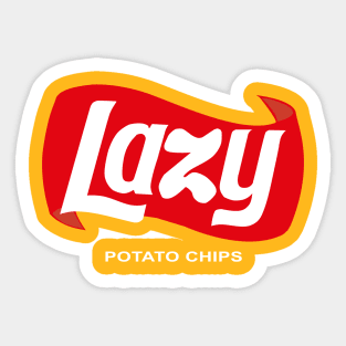 Lazy Potato Chips Sticker